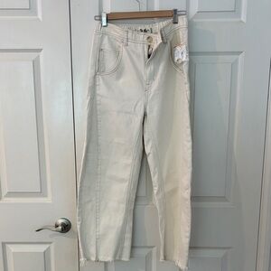 NWT Free People barrel jeans off-white